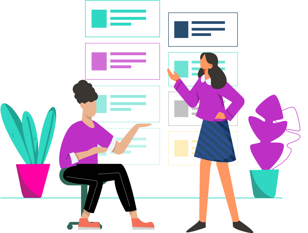 Two people in a discussion.